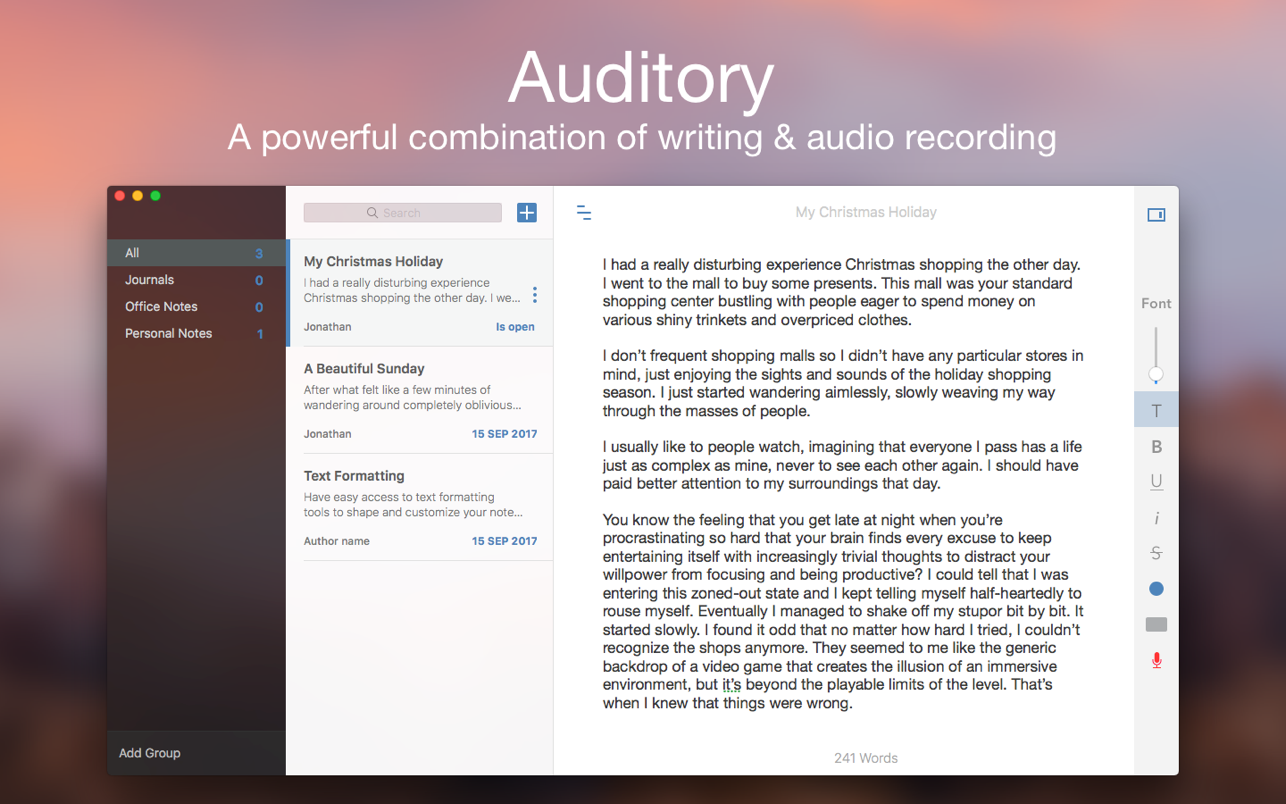 Auditory 截图