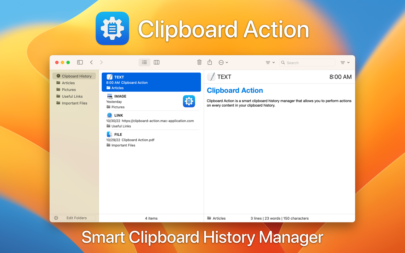 Clipboard Action 截图