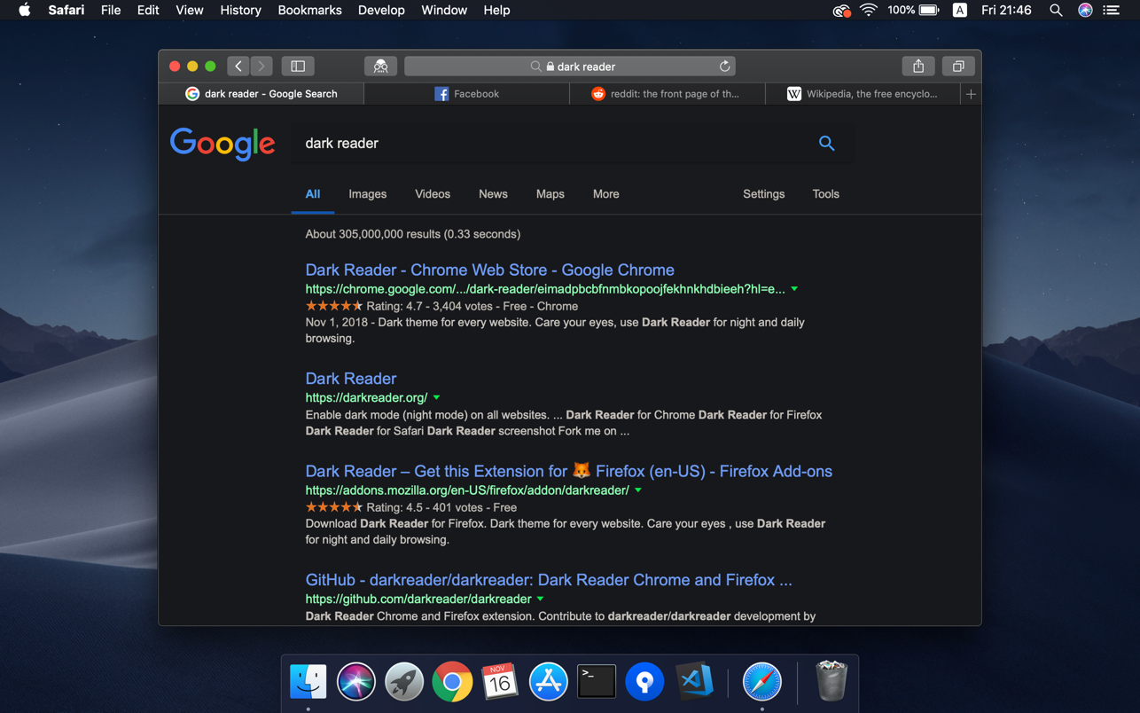 Dark Reader for Safari 截图