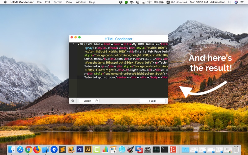 HTML Condenser 截图