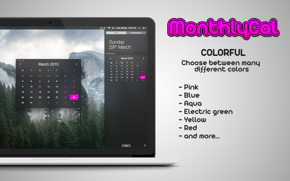 MonthlyCal 截图