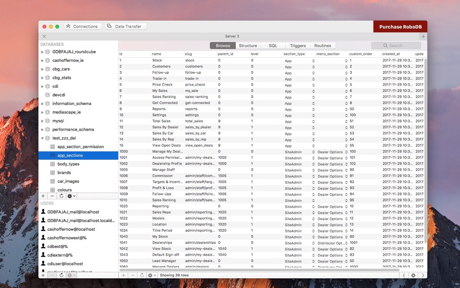 RoboDB MySQL Database Manager 截图