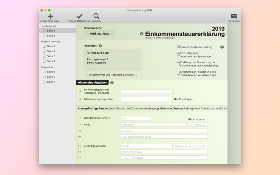 Steuererklärung 截图