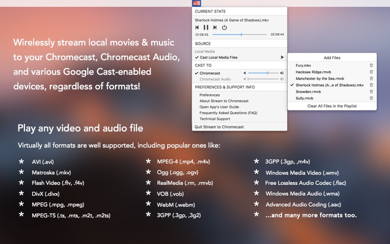 Stream to Chromecast 截图