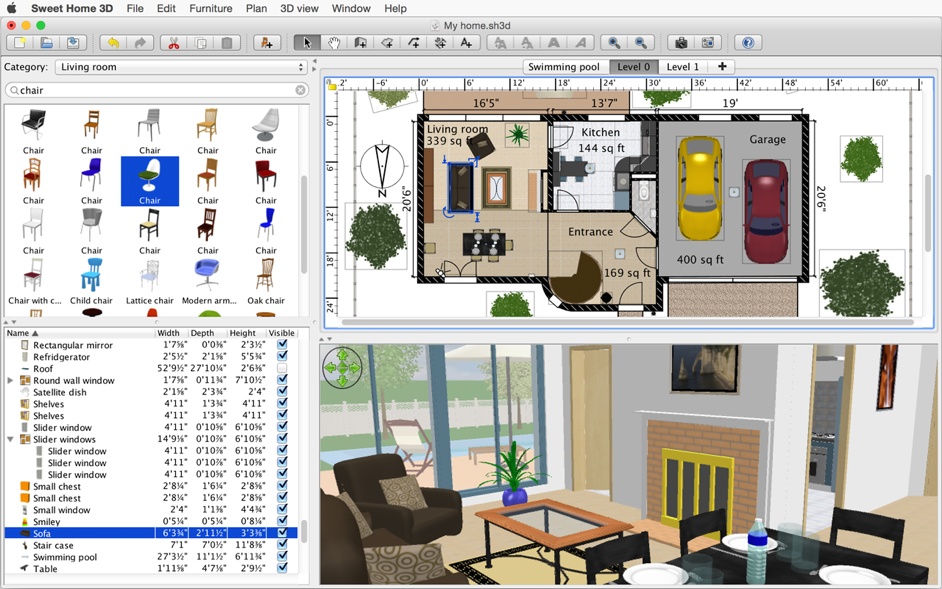 Sweet Home 3D 截图