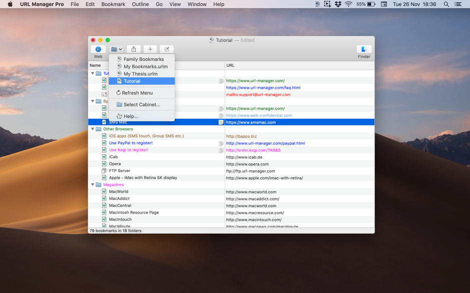URL Manager Pro 截图